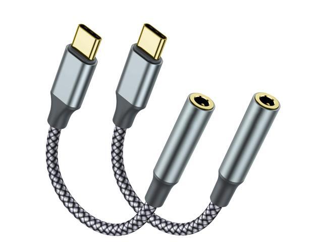 KEHIPI USB C to 3.5mm Headphone Jack Adapter(2 Pack), USB-C to Aux Audio Dongle Cable for iPhone 17 Pro Max/17 Pro, 16/15 Pro Max, 16/15 Pro,...