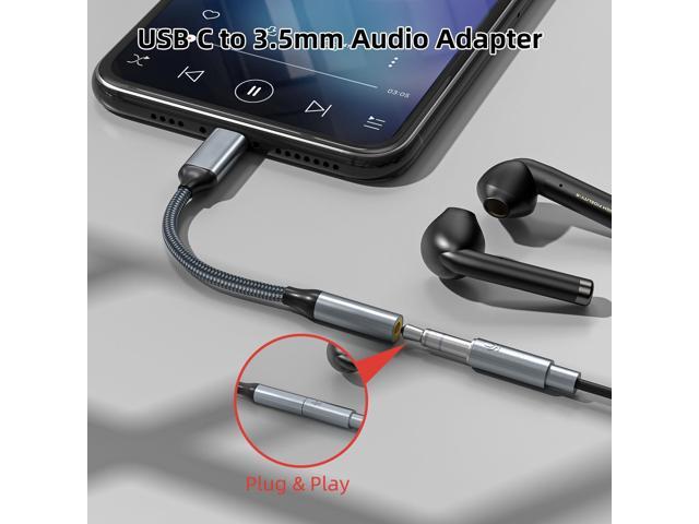 KEHIPI USB C to 3.5mm Headphone Jack Adapter(2 Pack), USB-C to Aux Audio Dongle Cable for iPhone 17 Pro Max/17 Pro, 16/15 Pro Max, 16/15 Pro,...