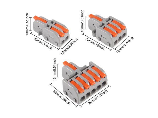 KEHIPI 26PCS Lever Wire Connectors, 1 in 2 Out &1 in 3 Out &1 in 5 Out Quick Wire Connectors, Electrical Lever Nuts Wire Connectors Push-in...