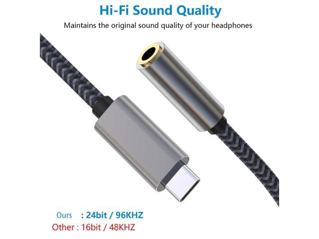 KEHIPI USB C to 3.5mm Audio Adapter Aux to USB C - USB Type C to 3.5mm Female Headphone Jack Adapter Compatible with iPhone 15 Plus/15 Pro Max,...