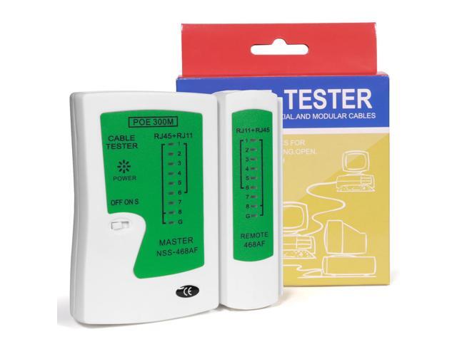 KEHIPI Professional Network Cable Tester Fast & Reliable RJ45/RJ11/RJ12 Ethernet Tester for Cat5, Cat5e, Cat6 Cables Perfect LAN Cable Testing Tool
