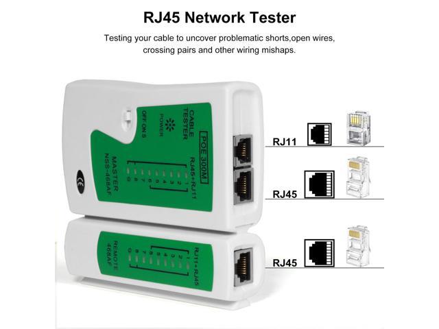 KEHIPI Professional Network Cable Tester Fast & Reliable RJ45/RJ11/RJ12 Ethernet Tester for Cat5, Cat5e, Cat6 Cables Perfect LAN Cable Testing Tool