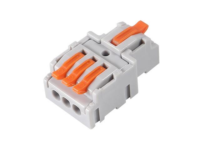 KEHIPI 10PCS Lever Wire ConnectorsLever Wire Connectors, Quick Wiring Cable Connector Push-in Conductor Terminal Block(1 in 3 Out)