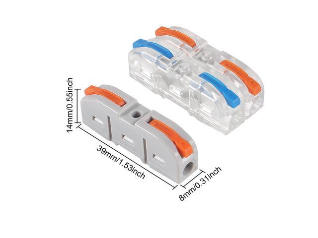 KEHIPI 30pcs Compact Wire Connectors - 1 to 1 Inline Electrical Connectors, Quick Connect Butt Terminals (3 Colour)