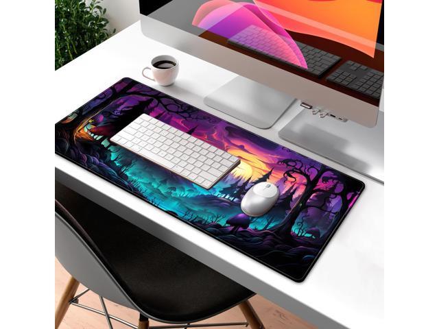 KEHIPI Mystic Forest Desk Mat Purple Cute Large Mouse Pad Extended Gaming Mousepad XL Big Aesthetic Desk Pad Cool Anime Keyboard Mat Laptop Desktop...