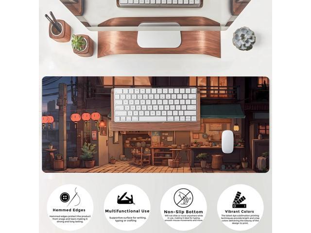 KEHIPI Anime Shop Desk Mat Retro Art Lofi Aesthetic Large Mouse Pad Extended Gaming Mousepad XL Desk Pad Laptop Keyboard Mouse Mat Deskmat...