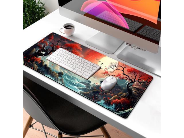 KEHIPI Japanese Desk Mat Extended Gaming Mousepad Japan Large Mouse Pad XL Oceanic Passage Aesthetic Desk Pad Keyboard Mat Laptop Desktop Mouse Mat...