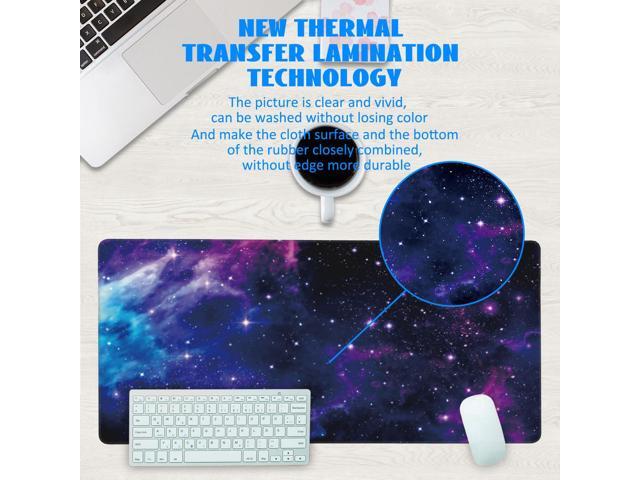 KEHIPI Desk Mat, Galaxy Nebula Universe Space Extended Gaming Mouse Pad Large, Big Mouse Pad with Non-Slip Base and Stitched Edge, Long Computer...