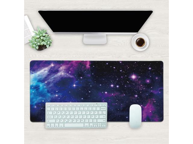 KEHIPI Desk Mat, Galaxy Nebula Universe Space Extended Gaming Mouse Pad Large, Big Mouse Pad with Non-Slip Base and Stitched Edge, Long Computer...