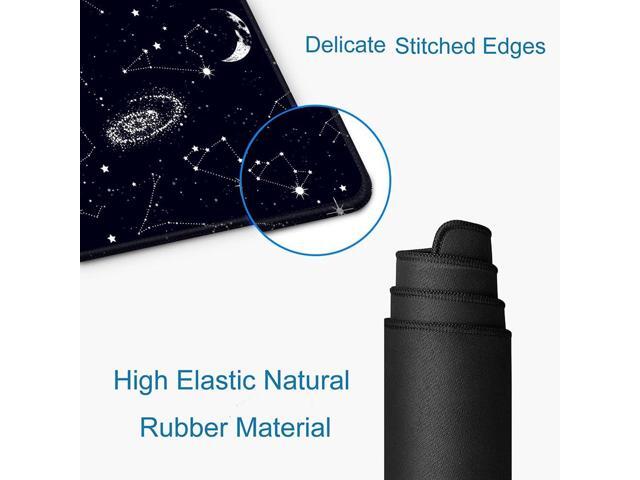 KEHIPI Large Gaming Mouse Pad with Stitched Edges, Black Constellation Desk Mat Extended Keyboard Pad, Non-Slip Rubber Base Desk Pad for Keyboard...