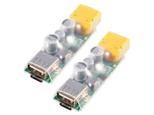 KEHIPI 2PACK 3S-6S Lipo Battery Charger USB Fast Charging Converter,XT60 to USB Fast Charging Converter Support 3S-6S Lipo Battery 45W Max Fast...