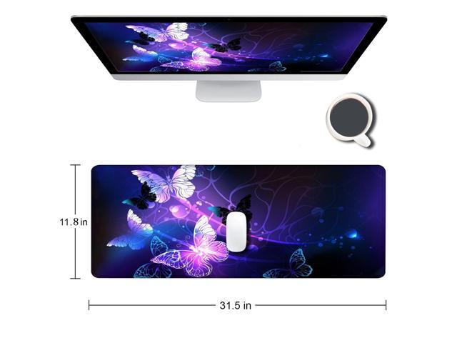 KEHIPI Gaming Mouse Pad, Large Mouse Pads for Women, Non-Slip Rubber Base Mousepad, Keyboard Mouse Mat, Desk Pad with Stitched Edges,...
