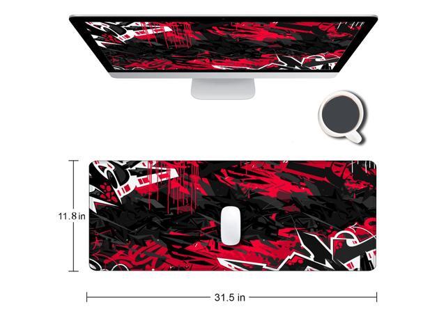 KEHIPI Mouse Pad Gaming, Large XXL Mouse Pads, Non-Slip Rubber Base Mousepad, Keyboard Mouse Mat Desk Pad with Stitched Edges, 31.5x11.8 inch Black...