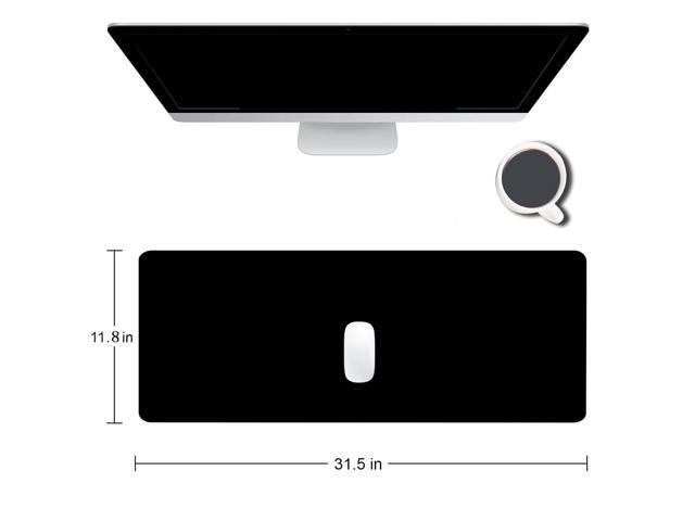 KEHIPI Black Large Gaming Mouse Pad with Stitched Edges, Desk Pad Extended Keyboard Mat, Non-Slip Rubber Base Mousepads for Laptop, Office, Home,...