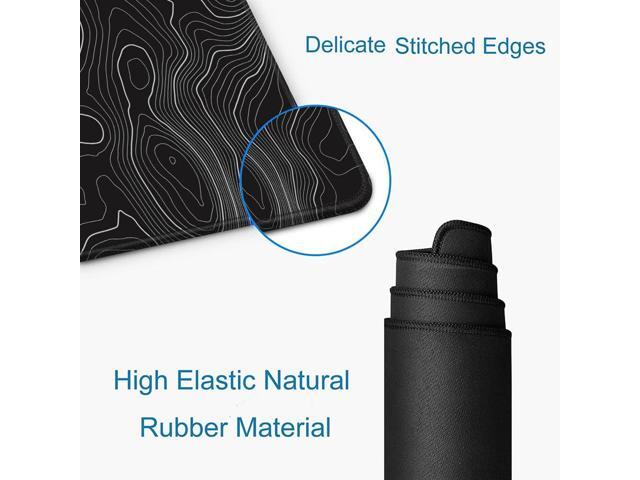 KEHIPI Gaming Mouse Pad, Large Topographic Mouse Pads for Desk, Non-Slip Rubber Base Mousepad, Keyboard Mouse Mat, Desk Pad with Stitched Edges,...