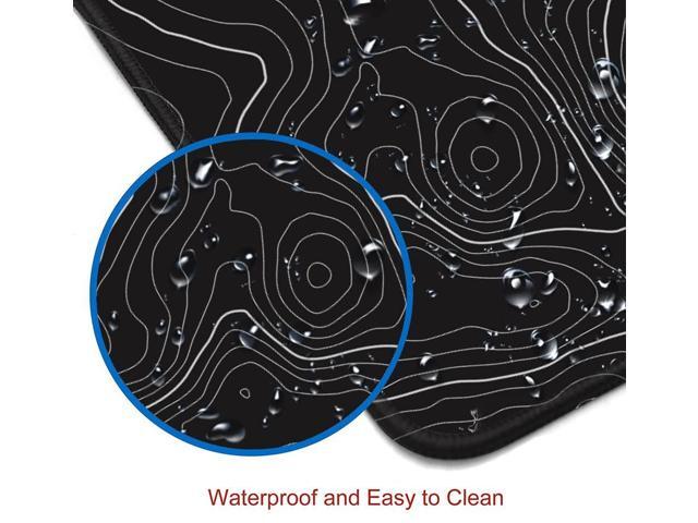 KEHIPI Gaming Mouse Pad, Large Topographic Mouse Pads for Desk, Non-Slip Rubber Base Mousepad, Keyboard Mouse Mat, Desk Pad with Stitched Edges,...