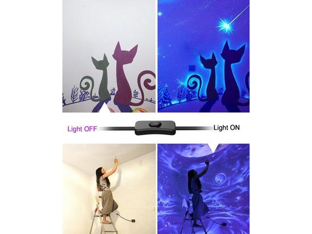 KEHIPI 8 Pack 42W LED Black Lights, Blacklight Bars with Plug and Switch, Glow in The Dark Party Supplies for Halloween Decorations, Bedroom, Body...