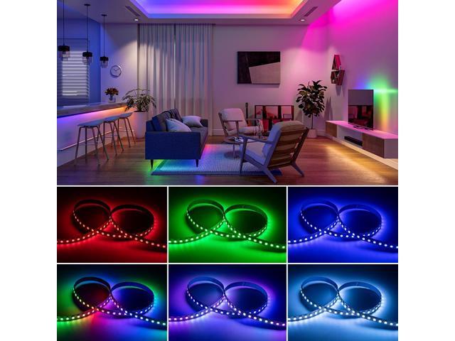 KEHIPI WS2812B RGB ECO LED Strip, Chasing Effects 5050SMD Individually Addressable 16.4FT 60Pixels/m 300Pixels Flexible Dream Color IP30 for...