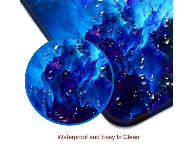 KEHIPI Gaming Mouse Pad, Large Non-Slip Rubber Base Mousepad, Keyboard Mouse Mat, Desk Pad with Stitched Edges, 31.5x11.8inch, Dazzling Galaxy