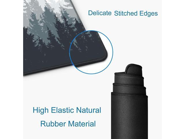KEHIPI Gaming Mouse Pad Large, Keyboard Mouse Mat Desk Pad, Non-Slip Rubber Base with Stitched Edges Mousepad, 31.5X11.8 inch Misty Forest Tree