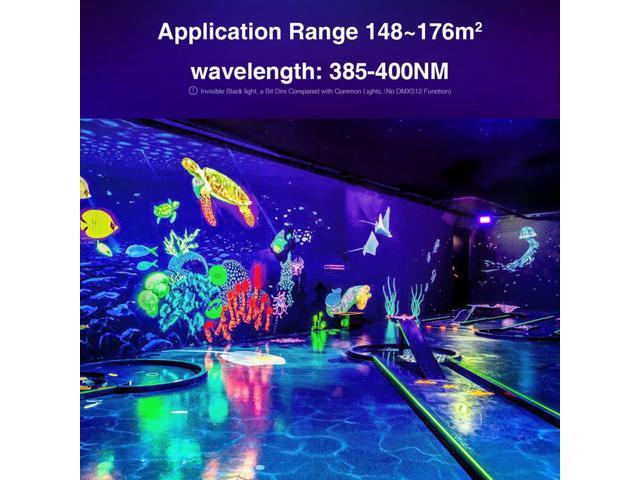 KEHIPI 2 Pack 100W LED Black Lights, Blacklight Flood Light with Plug, IP66 Waterproof Black Lights for Dance Party,Glow in The Dark, Halloween...