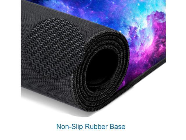 KEHIPI Gaming Large Mouse Pad with Stitched Edges, Purple Galaxy Desk Mat, Extended Keyboard Pad, Non-Slip Rubber Base Desk Pad for Keyboard and...