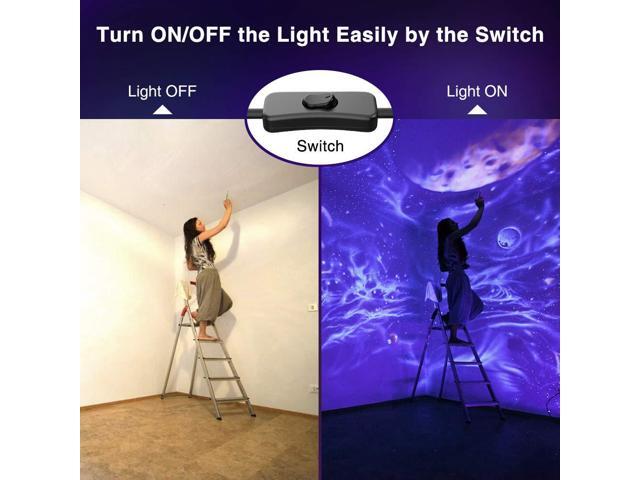 KEHIPI 2 Pack 60W LED Black Lights, Blacklight Flood Light with Plug, IP66 Waterproof Black Lights for Dance Party, Glow in The Dark, Halloween,...