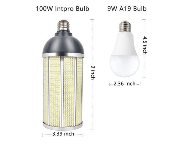 KEHIPI LED Light Bulb100W LED Corn Light Lmap Garage Light 10000LM E26 E39 5000K 85V~265V Super Bright LED Basement Lights for barn Workshop...