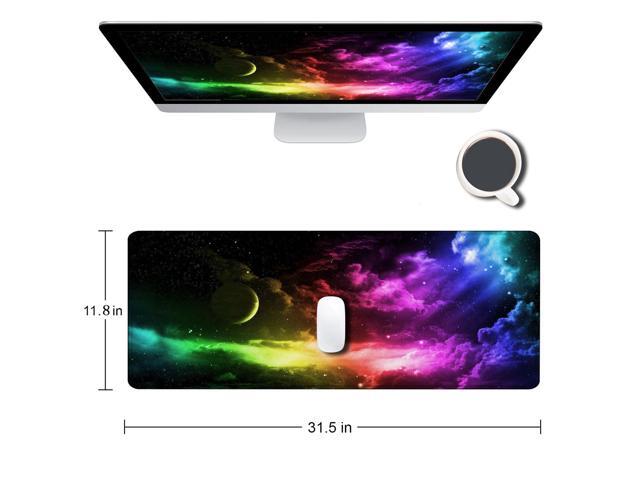 KEHIPI Mouse Pad Gaming, Large Mouse Pads for Desk, Keyboard Mouse Mat Desk Pad, Non-Slip Rubber Base with Stitched Edges Mousepad, 31.5x11.8in...