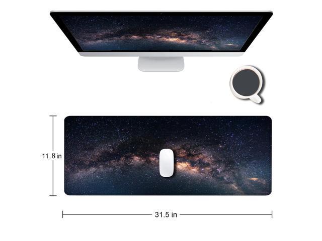 KEHIPI Large Gaming Mouse Pad with Stitched Edges, Galaxy Desk Mat, Extended XL Keyboard Pad, Non-Slip Rubber Base Desk Pad for Keyboard and Mouse,...