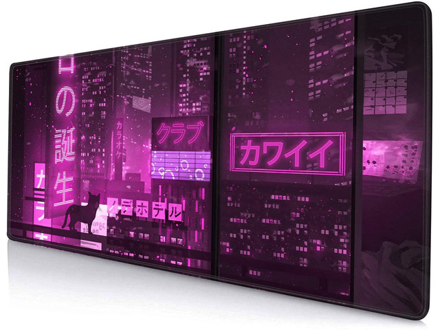 KEHIPI Gaming Mouse Pad, Large Anime Mouse Pads for Desk, Non-Slip Rubber Base Mousepad, Keyboard Mouse Mat Desk Pad with Stitched Edges, 31.5x11.8...