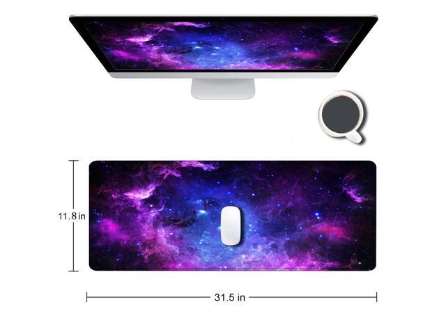 KEHIPI Gaming Mouse Pad, Large Mouse Pads for Desk, Non-Slip Rubber Base Mousepad, Keyboard Mouse Mat Desk Pad with Stitched Edges, 31.5x11.8 inch...
