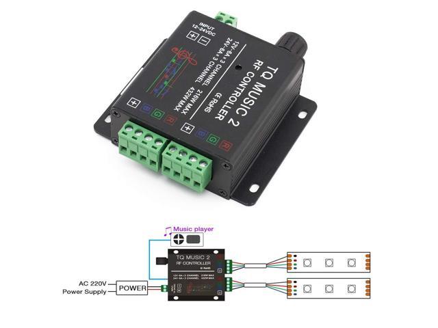 KEHIPI LED RGB Music Touch Controller RF Sensitivety Backlight RF Remote Touching Color 3.5MM Audio 15 Music Modes LED Light Strip Controller