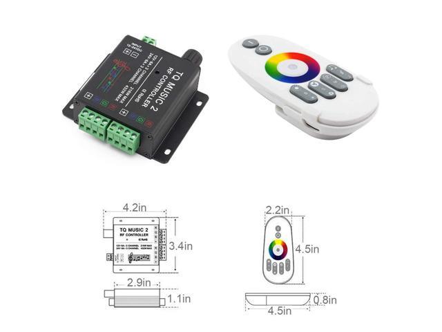 KEHIPI LED RGB Music Touch Controller RF Sensitivety Backlight RF Remote Touching Color 3.5MM Audio 15 Music Modes LED Light Strip Controller