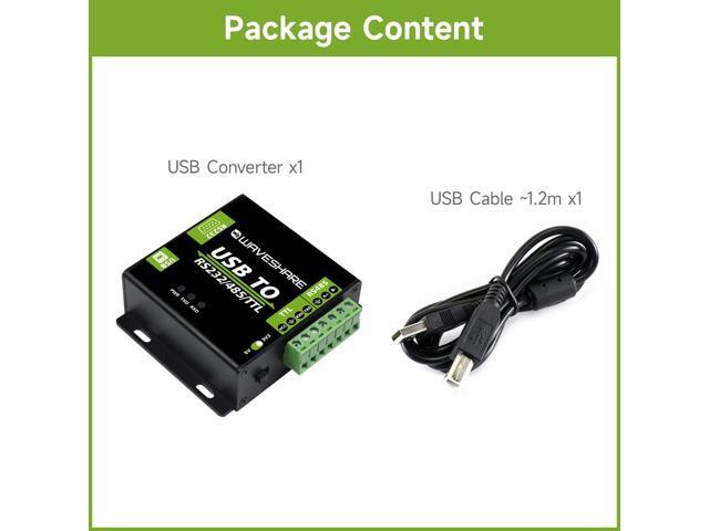 KEHIPI USB to RS232 / RS485 / TTL Industrial Isolated Converter with Original FT232RL Embedded Protection Circuits and Aluminium Alloy Enclosure...