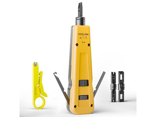KEHIPI Punch Down Impact Tool with 110 and 66 Blades, Network Wire Punch Down Impact Tool Kit, Keystone Impact Terminal Insertion Tools, Network...
