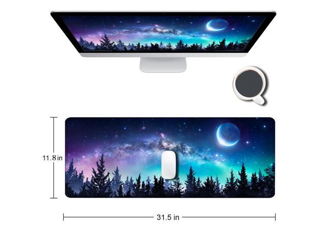 KEHIPI Gaming Large Mouse Pad with Stitched Edges, Galaxy Desk Mat, Extended Keyboard Pad, Non-Slip Rubber Base Desk Pad for Keyboard and Mouse,...
