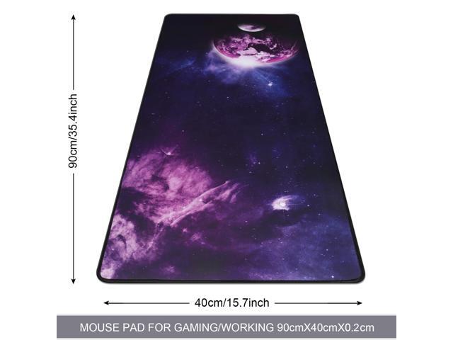 KEHIPI XXL Professional Large Mouse Pad & Computer Game Mouse Mat (35.4x15.7x0.1IN, Sky Planet)