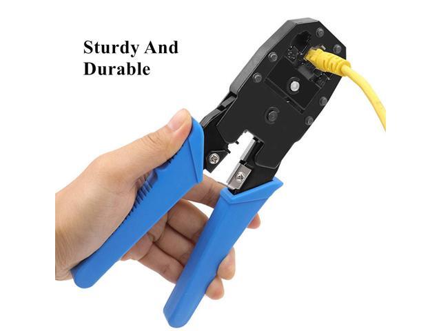 KEHIPI rj45 Crimp Tool Kit, Cat5 Cat5e Crimping Tool with 100pcs rj45 Cat5 Connectors, 20pcs rj45 Cat5e Connector Covers, Cable Tester, Network...