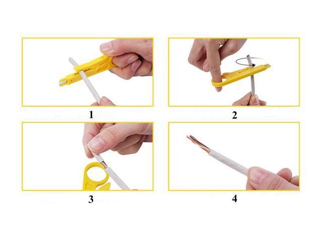 KEHIPI rj45 Crimp Tool Kit, Cat5 Cat5e Crimping Tool with 100pcs rj45 Cat5 Connectors, 20pcs rj45 Cat5e Connector Covers, Cable Tester, Network...