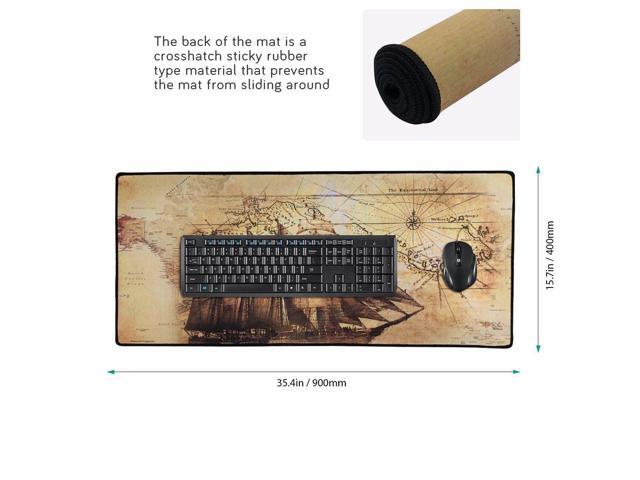 KEHIPI XXL Professional Large Mouse Pad & Computer Game Mouse Mat (35.4x15.7x0.1IN, Boat)