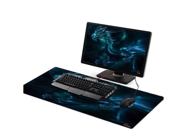 KEHIPI XXL Professional Large Mouse Pad & Computer Game Mouse Mat (35.4x15.7x0.1IN, Dragon)