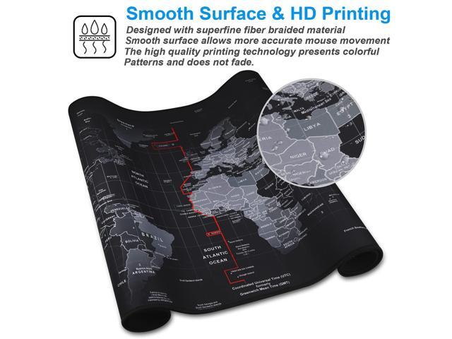 KEHIPI XXL Professional Large Mouse Pad & Computer Game Mouse Mat (35.4x15.7x0.1IN, Map) (90 * 40 Map)