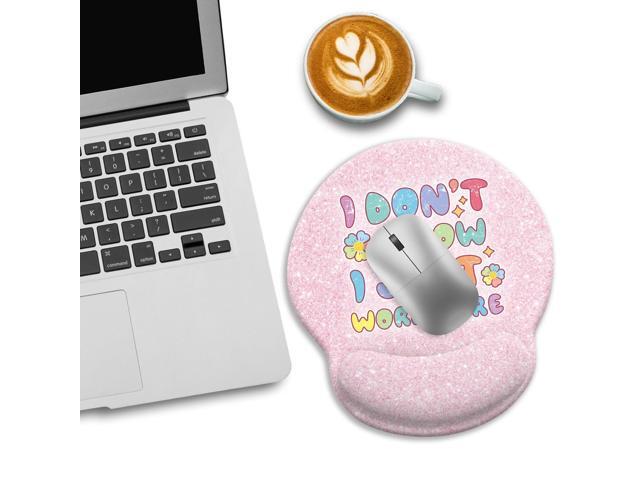 KEHIPI Pink Ergonomic Mouse Pad with Wrist Rest, Funny Gaming Mousepad Wrist Support with Non-Slip Pain Relief PU Base, Cute Computer Mouse Pads...