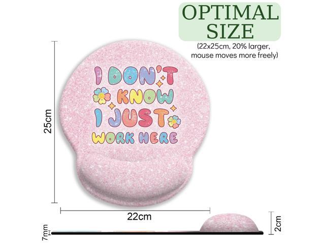 KEHIPI Pink Ergonomic Mouse Pad with Wrist Rest, Funny Gaming Mousepad Wrist Support with Non-Slip Pain Relief PU Base, Cute Computer Mouse Pads...