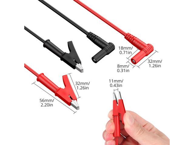 KEHIPI 4mm Banana Plug to Alligator Clip - 15A 1000V Pure Copper Flexible Electrical Test Cable One Meter for Multimeter Electrical Clamp Meter...