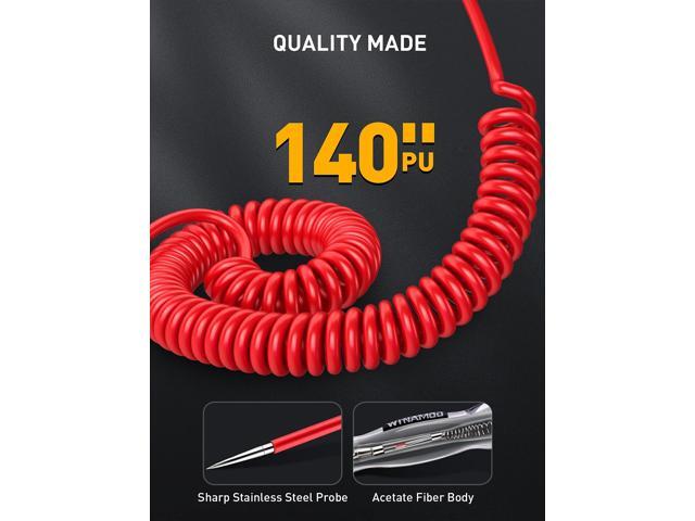 KEHIPI Professional LED Bulb Automotive Circuit Tester, 6-24V Test Light with Large Alligator Clip and 135IN PU Extended Wire, Light Tester...