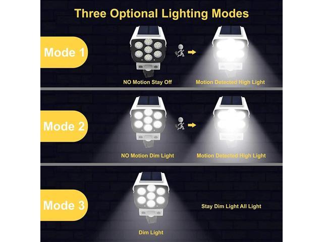 KEHIPI Outdoor Motion Sensor Solar Lights 2000 Lumens 77 LEDs Spotlight With Remote Controller FloodLights Outdoor IP66 Waterproof, Wireless Dummy...