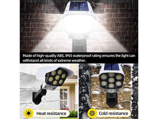 KEHIPI Outdoor Motion Sensor Solar Lights 2000 Lumens 77 LEDs Spotlight With Remote Controller FloodLights Outdoor IP66 Waterproof, Wireless Dummy...