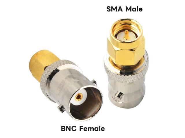 KEHIPI BNC SMA Coax Connector SMA Male to BNC Female Coaxial Connector Low Loss Coax Adapter for RF Antennas, Wireless LAN Devices, Coaxial cable,...